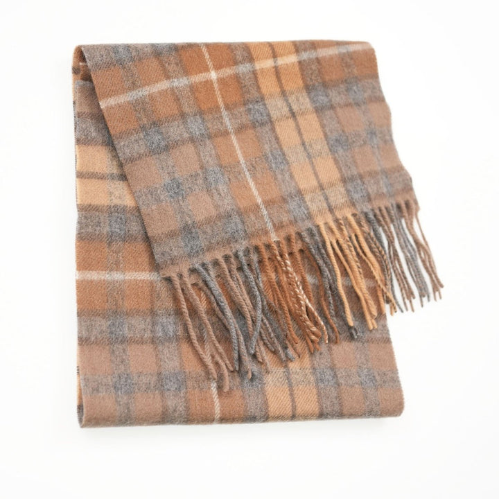 Edinburgh 100% Lambswool Scarf – Premium Soft Wool Wrap - BUCHANAN NATURAL