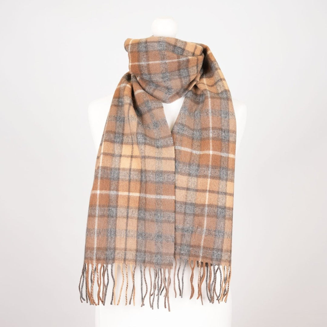 Edinburgh 100% Lambswool Scarf – Premium Soft Wool Wrap - BUCHANAN NATURAL