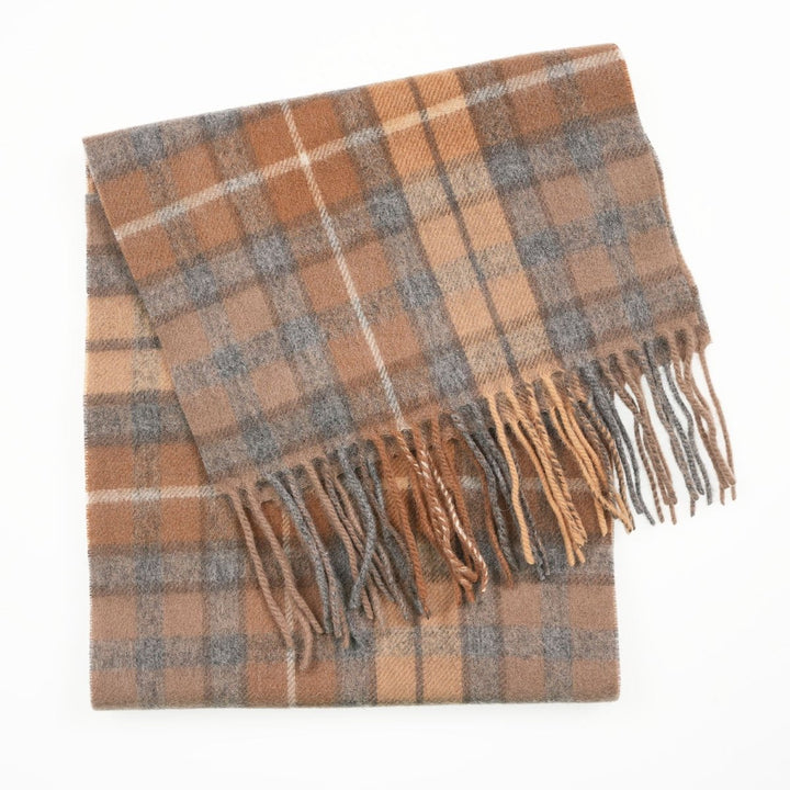 Edinburgh 100% Lambswool Scarf – Premium Soft Wool Wrap - BUCHANAN NATURAL