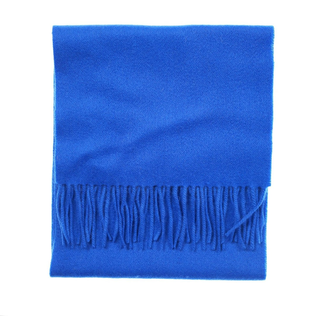 Edinburgh 100% Lambswool Scarf – Premium Soft Wool Wrap - Dazzling Blue