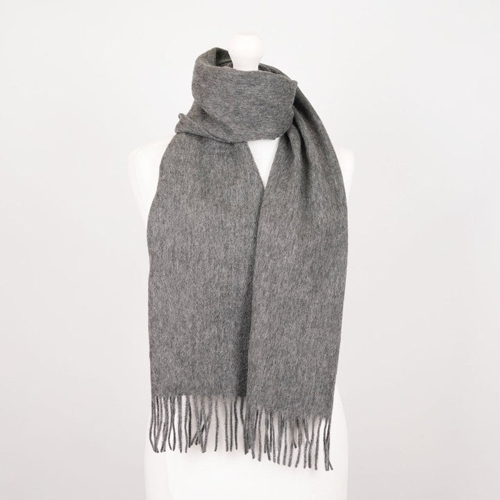 Edinburgh 100% Lambswool Scarf – Premium Soft Wool Wrap - DERBY GREY