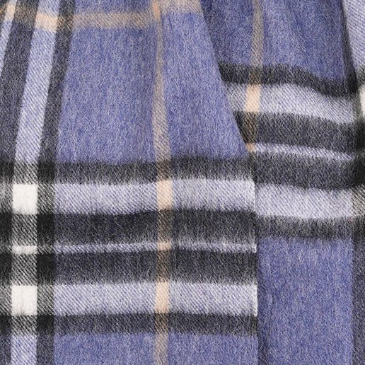 Edinburgh 100% Lambswool Scarf – Premium Soft Wool Wrap - ENLARGED OFF CTR SCOTTY THOM DENIM