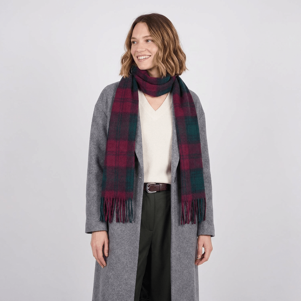Edinburgh 100% Lambswool Scarf – Premium Soft Wool Wrap - LINDSAY