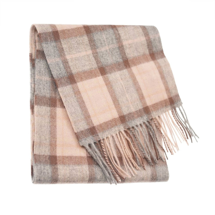 Edinburgh 100% Lambswool Scarf – Premium Soft Wool Wrap - MACKELLAR NATURAL