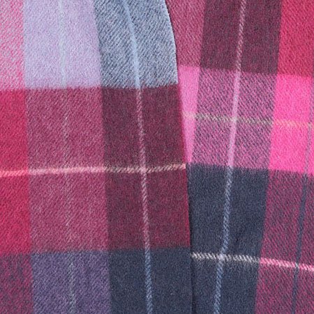 Edinburgh 100% Lambswool Scarf – Premium Soft Wool Wrap - MULTI WINDOWPANE - NAVY/PINK