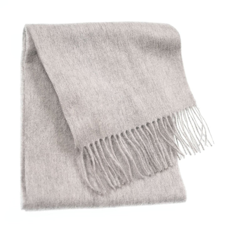 Edinburgh 100% Lambswool Scarf – Premium Soft Wool Wrap - OYSTER GREY