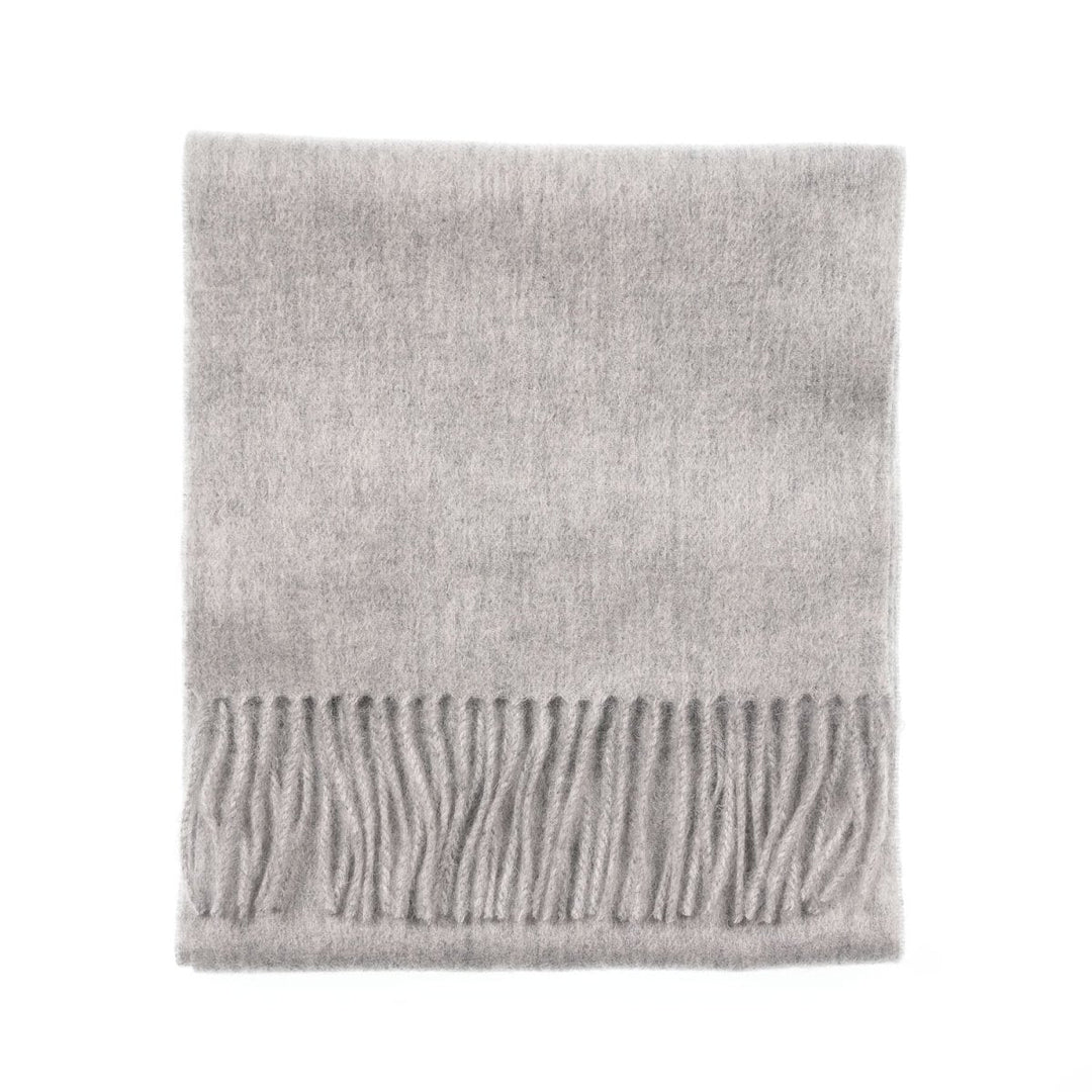 Edinburgh 100% Lambswool Scarf – Premium Soft Wool Wrap - OYSTER GREY