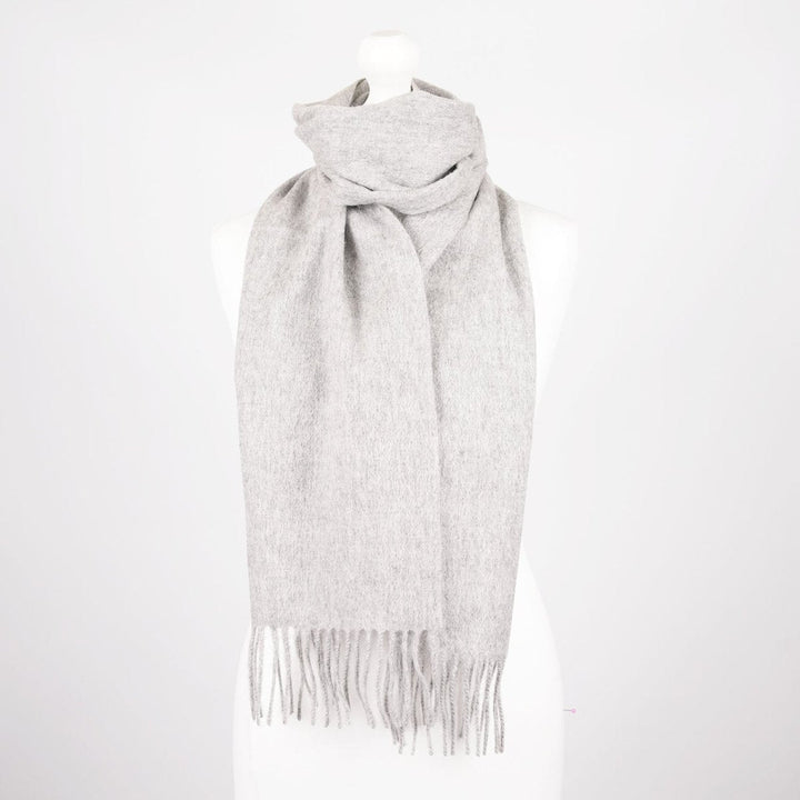 Edinburgh 100% Lambswool Scarf – Premium Soft Wool Wrap - OYSTER GREY