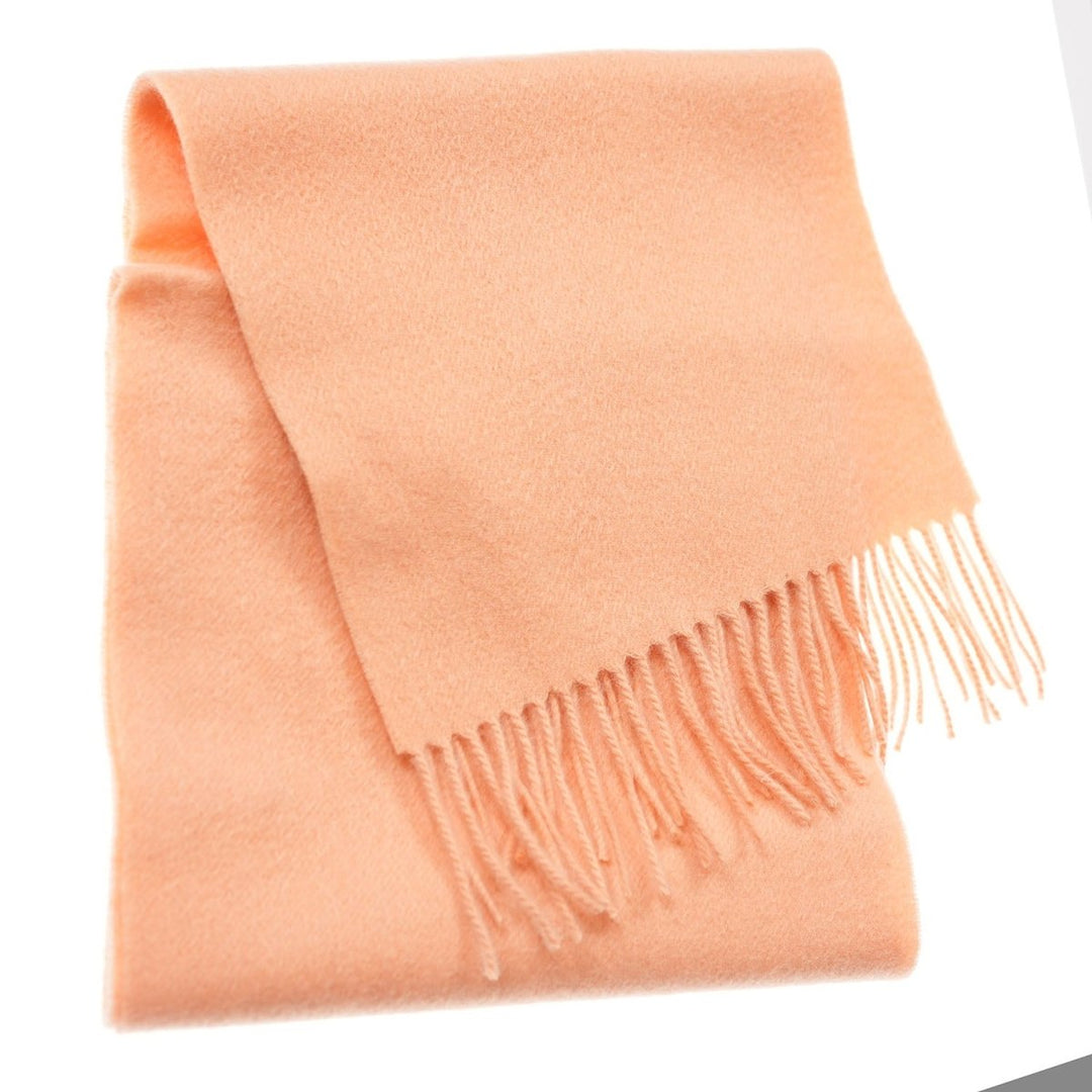 Edinburgh 100% Lambswool Tartan Scarf Peach Fuzz