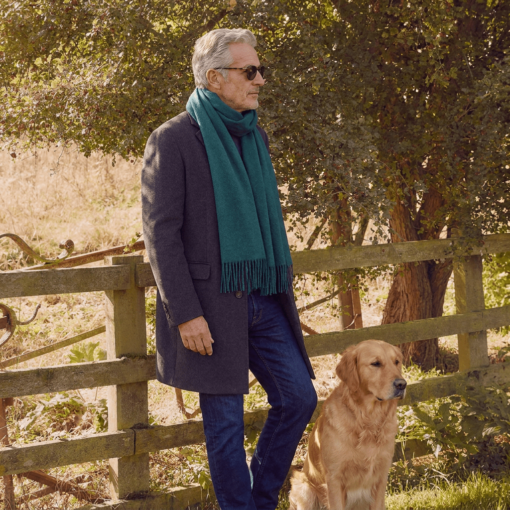 Edinburgh 100% Lambswool Scarf – Premium Soft Wool Wrap - Rainforest