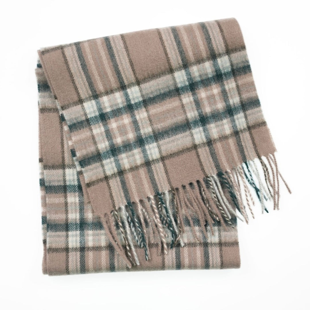 Edinburgh 100% Lambswool Scarf – Premium Soft Wool Wrap - ROYAL STEWART VINTAGE PINK