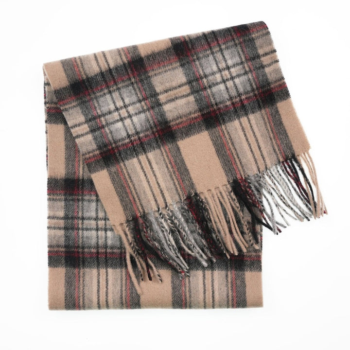 Edinburgh 100% Lambswool Scarf – Premium Soft Wool Wrap - STEWART CAMEL