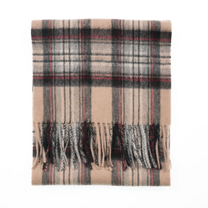Edinburgh 100% Lambswool Scarf – Premium Soft Wool Wrap - STEWART CAMEL
