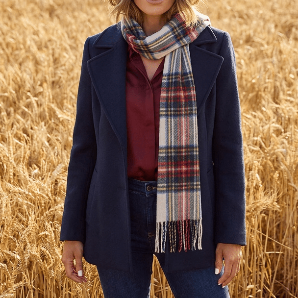 Edinburgh 100% Lambswool Scarf – Premium Soft Wool Wrap - STEWART DRESS