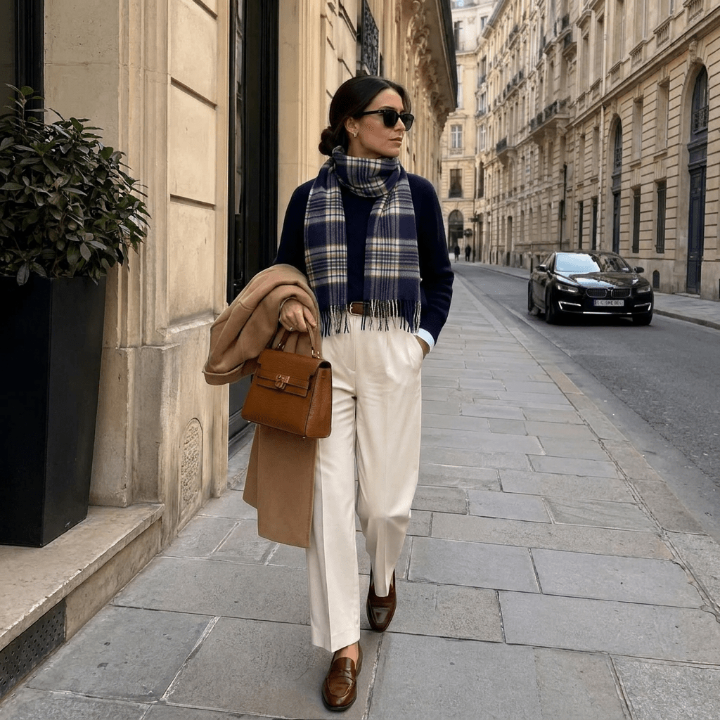 Edinburgh 100% Lambswool Scarf – Premium Soft Wool Wrap - STEWART NAVY