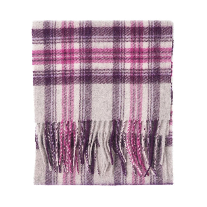 Edinburgh 100% Lambswool Scarf – Premium Soft Wool Wrap - STEWART PURPLE