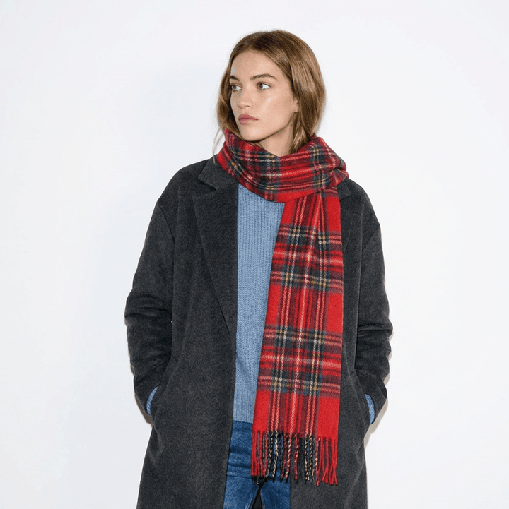 Edinburgh 100% Lambswool Scarf – Premium Soft Wool Wrap - STEWART ROYAL