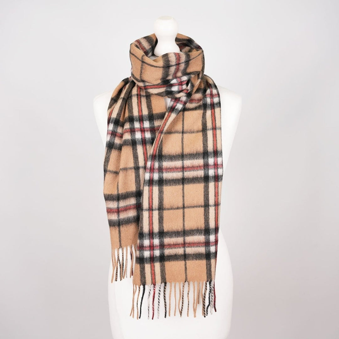 Edinburgh 100% Lambswool Scarf – Premium Soft Wool Wrap - THOMSON CAMEL
