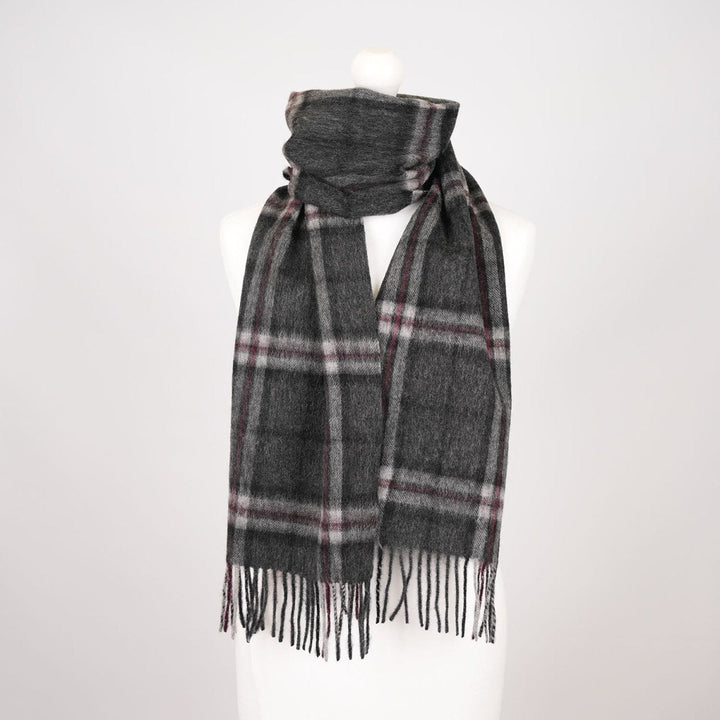 Edinburgh 100% Lambswool Scarf – Premium Soft Wool Wrap - THOMSON CHARCOAL