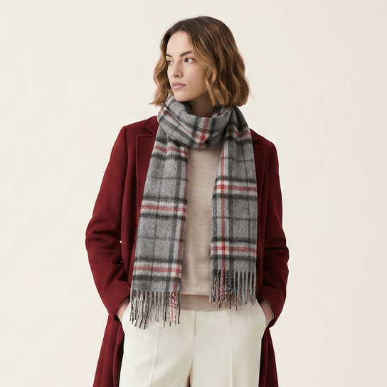 Edinburgh 100% Lambswool Scarf – Premium Soft Wool Wrap - THOMSON GREY