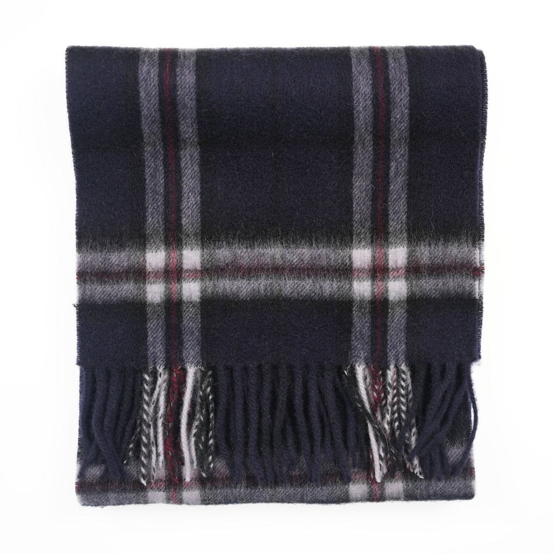 Edinburgh 100% Lambswool Scarf – Premium Soft Wool Wrap - THOMSON NAVY