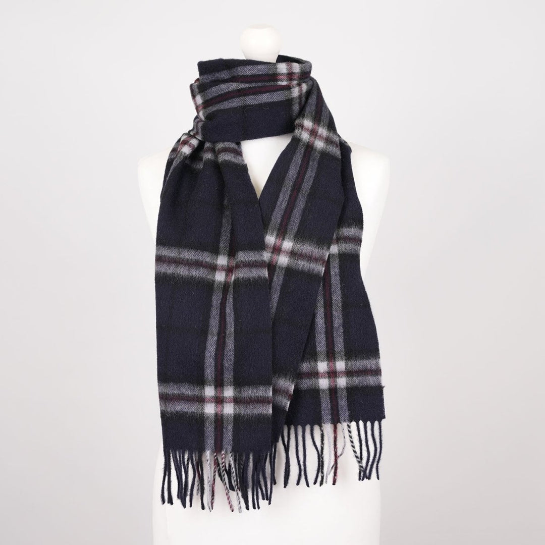Edinburgh 100% Lambswool Scarf – Premium Soft Wool Wrap - THOMSON NAVY