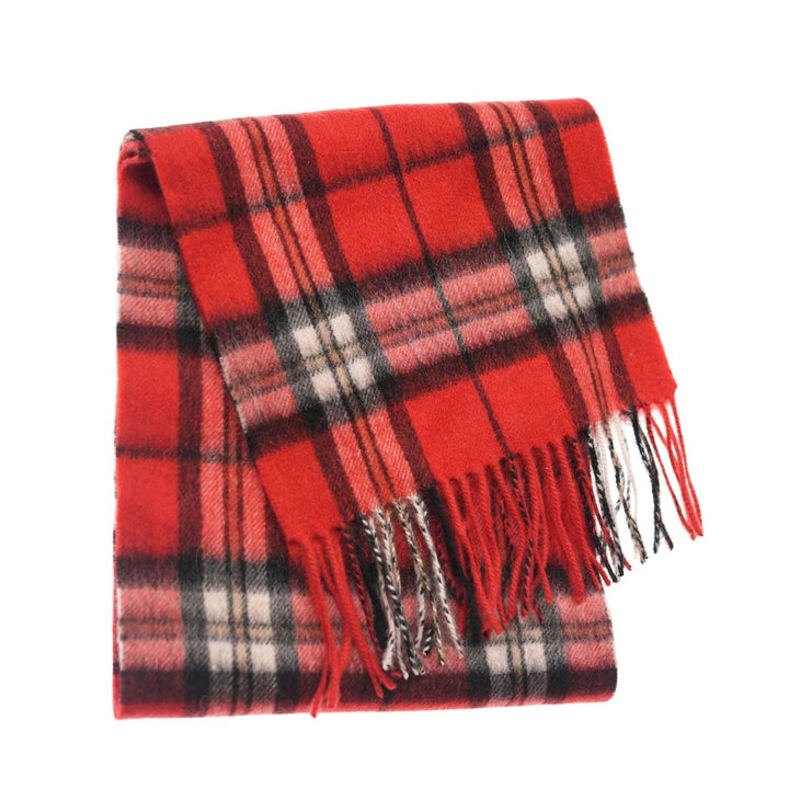 Edinburgh 100% Lambswool Scarf – Premium Soft Wool Wrap - THOMSON RED