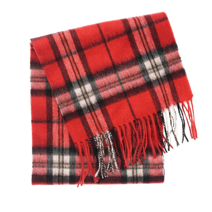 Edinburgh 100% Lambswool Scarf – Premium Soft Wool Wrap - THOMSON RED