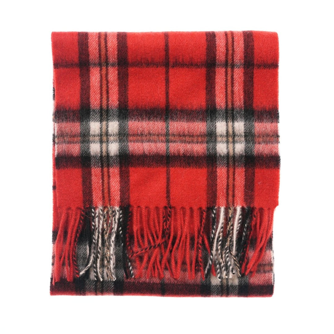 Edinburgh 100% Lambswool Scarf – Premium Soft Wool Wrap - THOMSON RED