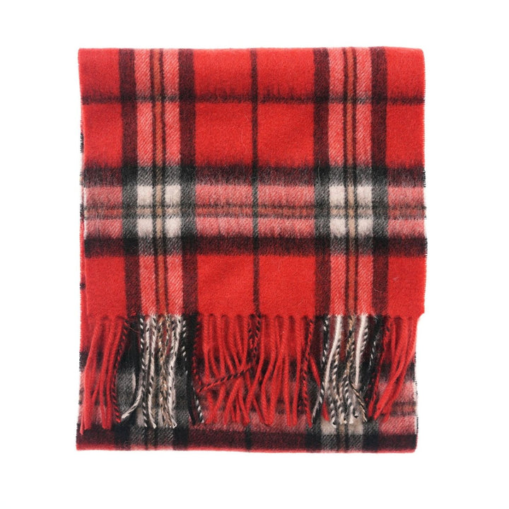Edinburgh 100% Lambswool Scarf – Premium Soft Wool Wrap - THOMSON RED