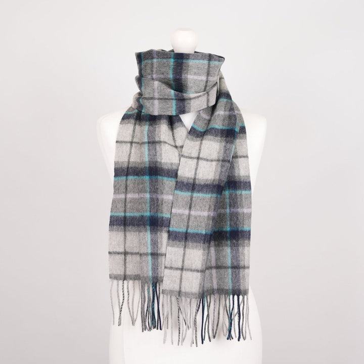 Edinburgh 100% Lambswool Scarf – Premium Soft Wool Wrap - TWEED TARTAN DOVER/GREY CHECK