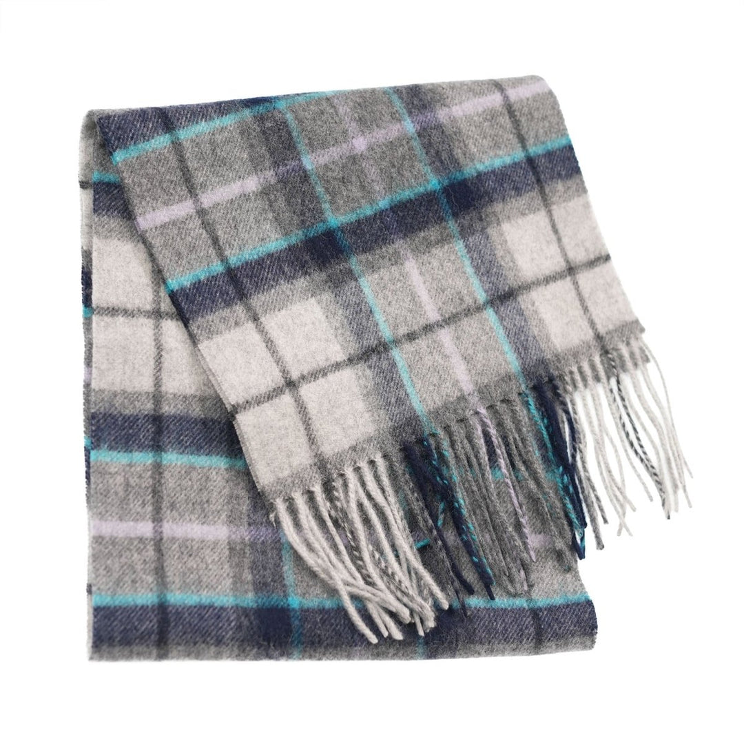 Edinburgh 100% Lambswool Scarf – Premium Soft Wool Wrap - TWEED TARTAN DOVER/GREY CHECK