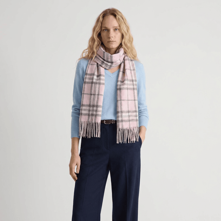 Edinburgh 100% Lambswool Scarf – Premium Soft Wool Wrap - THOMSON PALE PINK