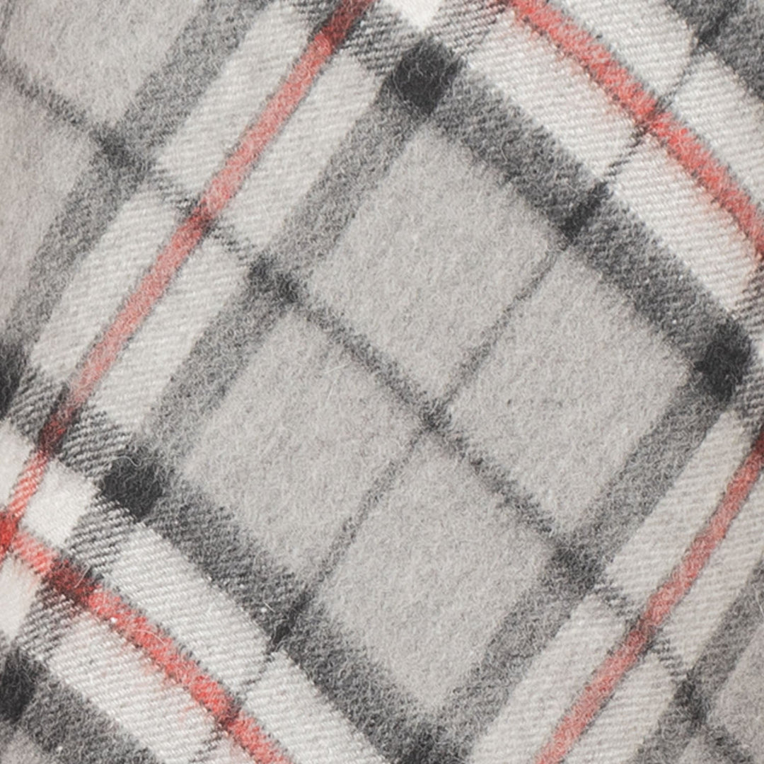 Edinburgh Lambswool Long Tartan Cape - Premium Plaid Wrap - Thomson Grey