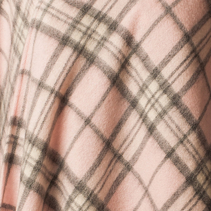 Edinburgh Lambswool Long Tartan Cape  - Premium Plaid Wrap - Thomson Pale Pink