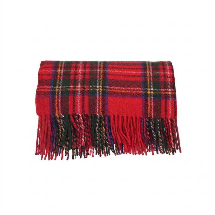 Scottish Tartan Wool-Blend Blanket Throw – Highland Comfort - STEWART  ROYAL