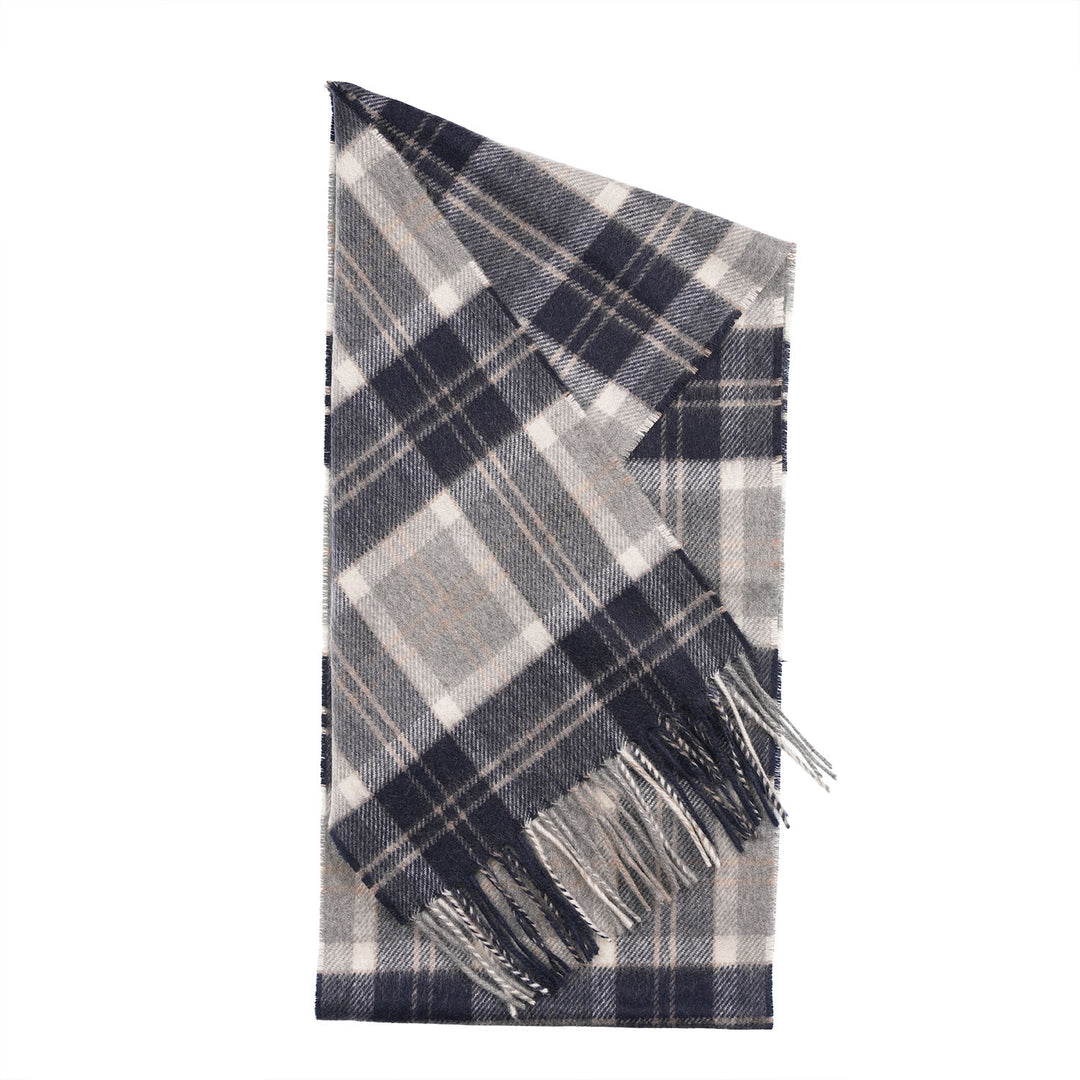 Tartan Weaving Mill 100% Pure Cashmere Scarf – Made in Scotland - Bannockbane Silver