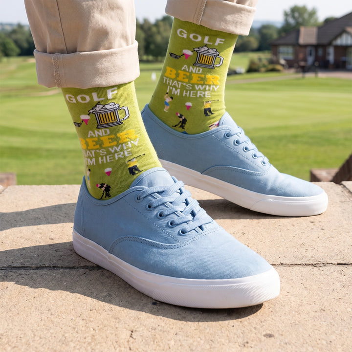 Men’s Luxury Bamboo Socks – Soft, Breathable &amp; Stylish Everyday Comfort - GOLF AND BEER LIME