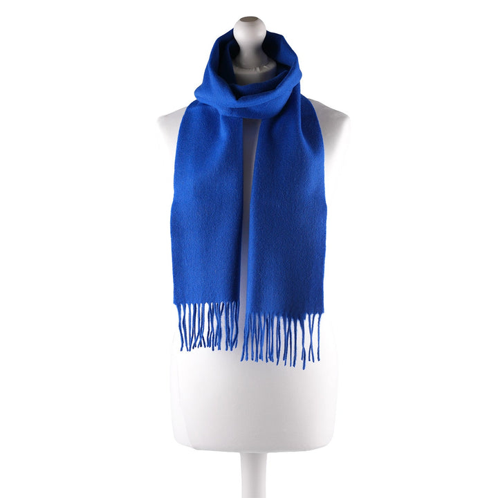 Edinburgh 100% Lambswool Scarf – Premium Soft Wool Wrap - Dazzling Blue