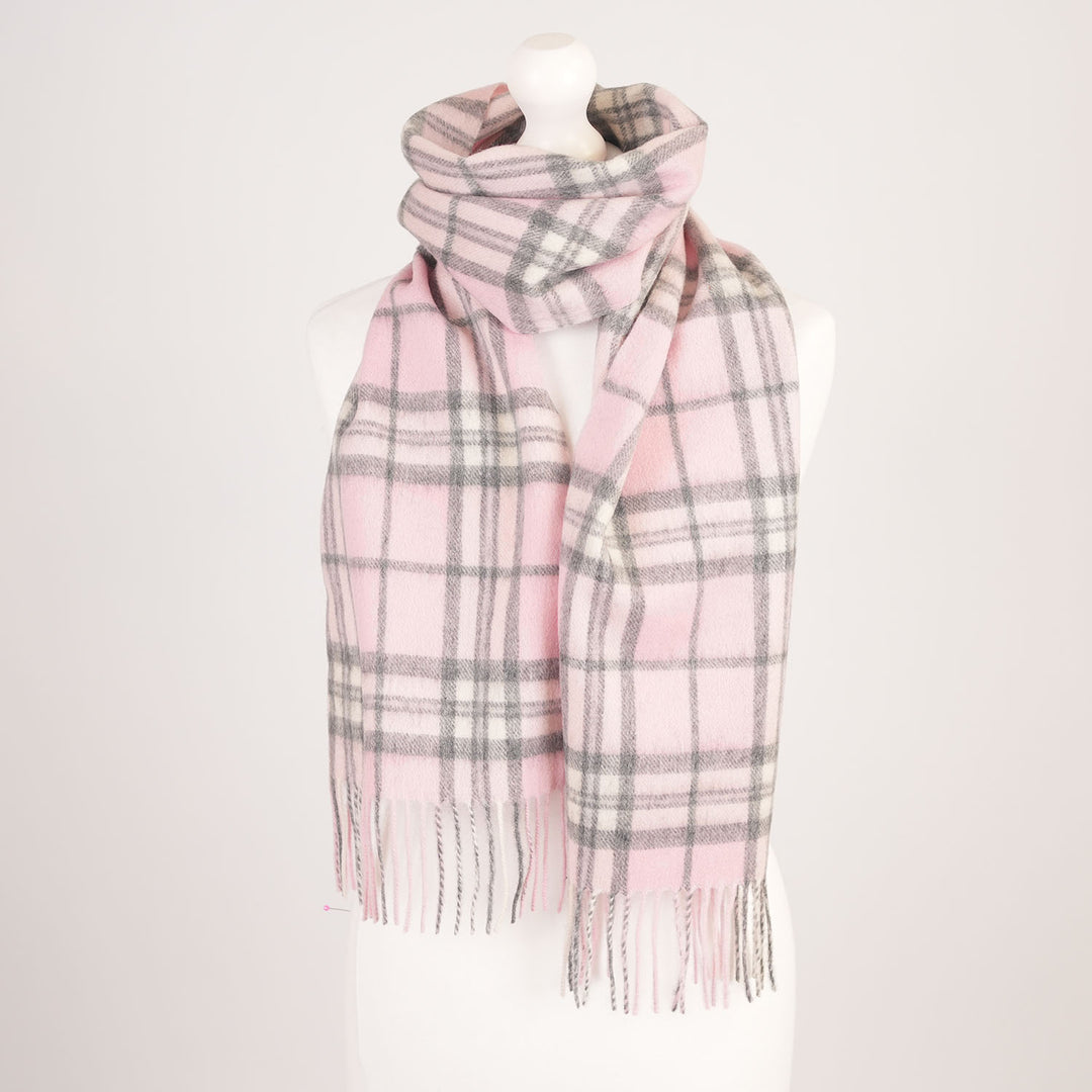 .Edinburgh 100% Lambswool Scarf – Premium Soft Wool Wrap - THOMSON PALE PINK
