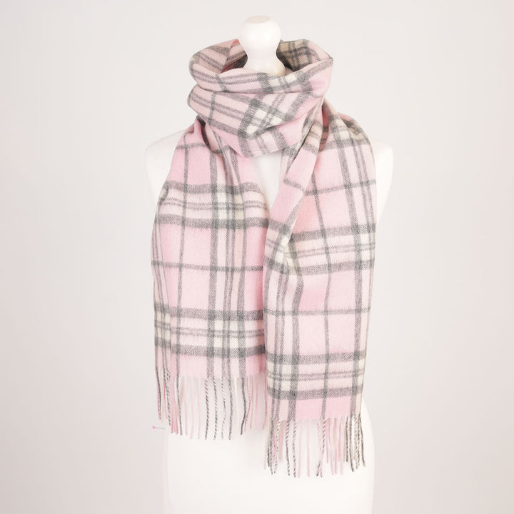 .Edinburgh 100% Lambswool Scarf – Premium Soft Wool Wrap - THOMSON PALE PINK