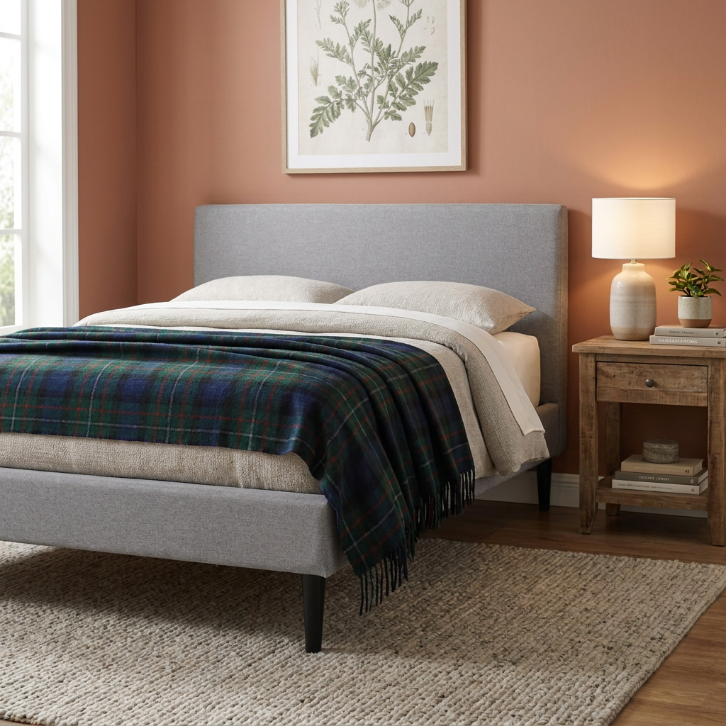 Scottish Tartan Wool-Blend Blanket Throw – Highland Comfort - FERGUSSON