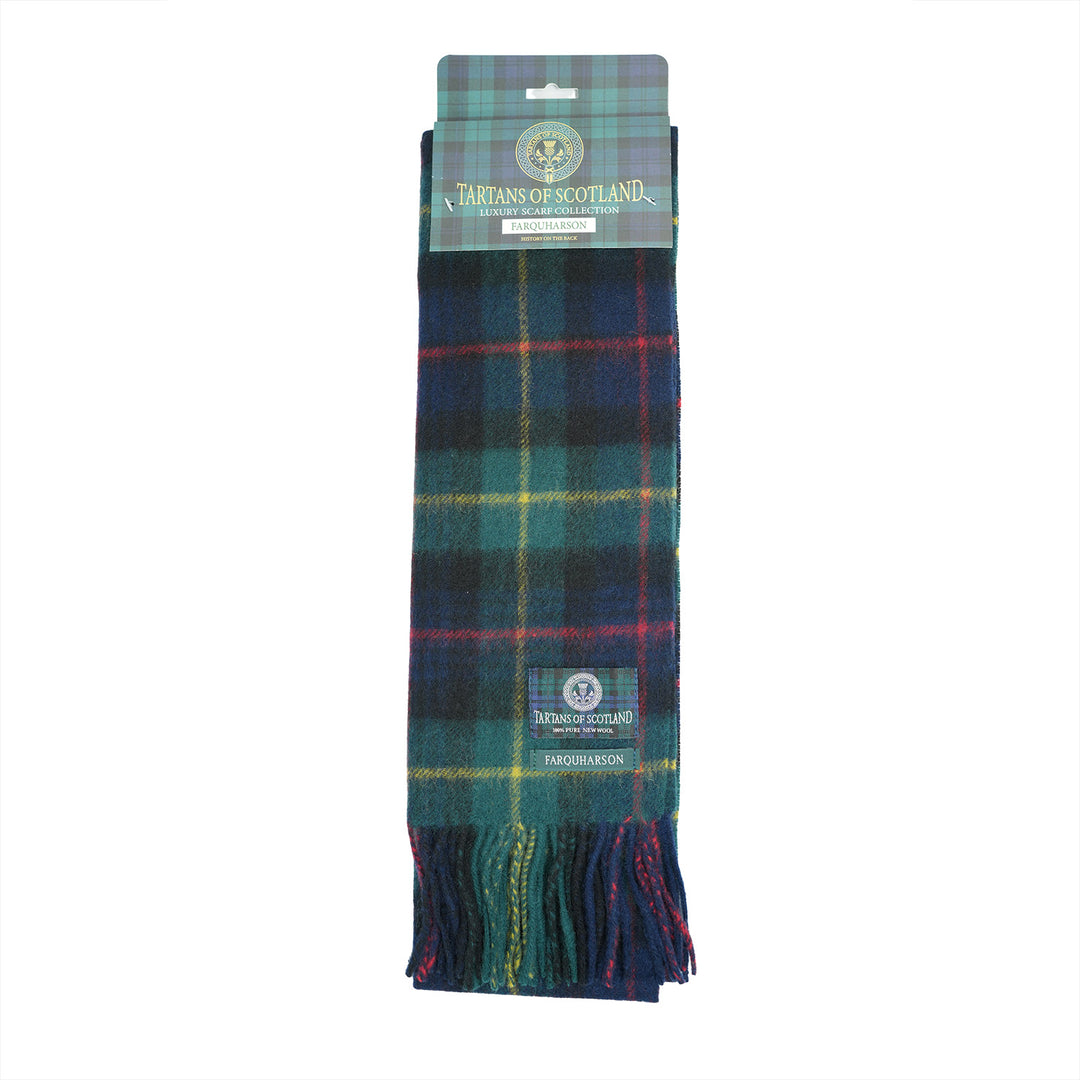 Tartan of Scotland 100% Pure New Wool Clan Scarf - Farquharson