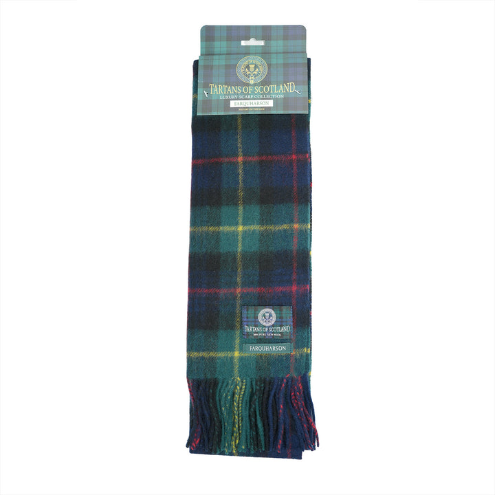 Tartan of Scotland 100% Pure New Wool Clan Scarf - Farquharson