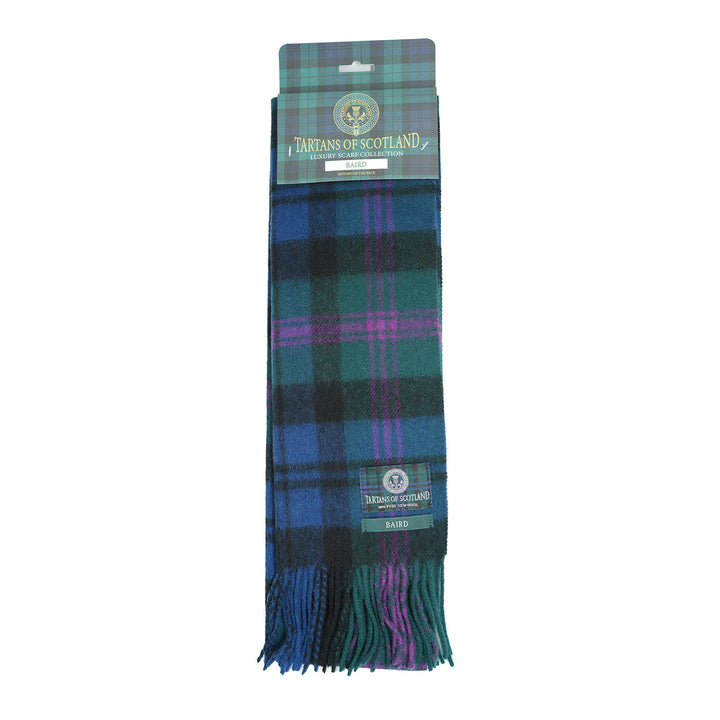 Tartan of Scotland 100% Pure New Wool Clan Scarf - Baird