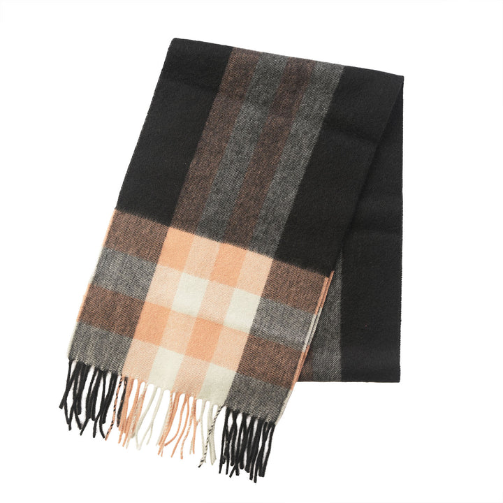 Edinburgh Cashmere Premium Lightweight Scarf - Ultra-Soft Luxury Wrap - BANKFIELD BLACK SPRAY