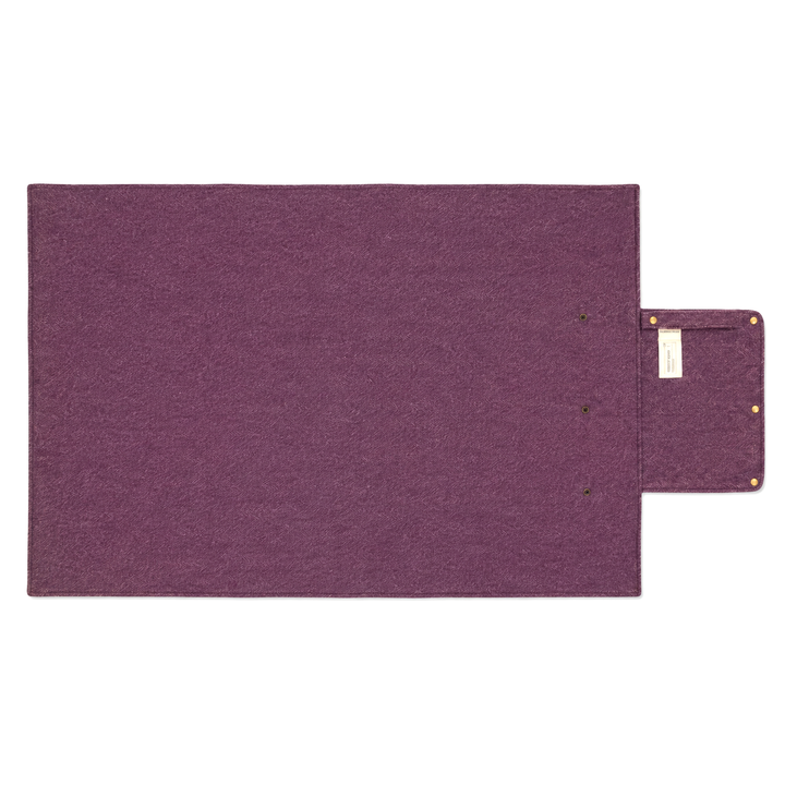 Woodside Travel Picnic Blanket with Carry Strap - Grape