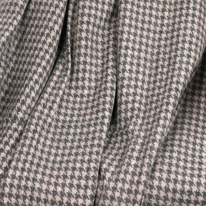 Houndstooth Blanket Natural Mid – Soft Cosy Throw