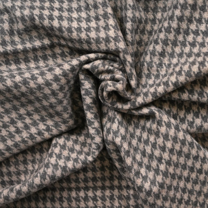 Houndstooth Blanket Natural Mid – Soft Cosy Throw