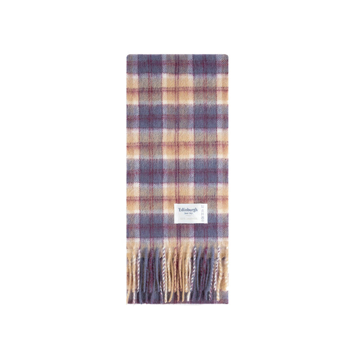 Mini Edinburgh Lambswool Tartan Scarf Bannockbane Navy